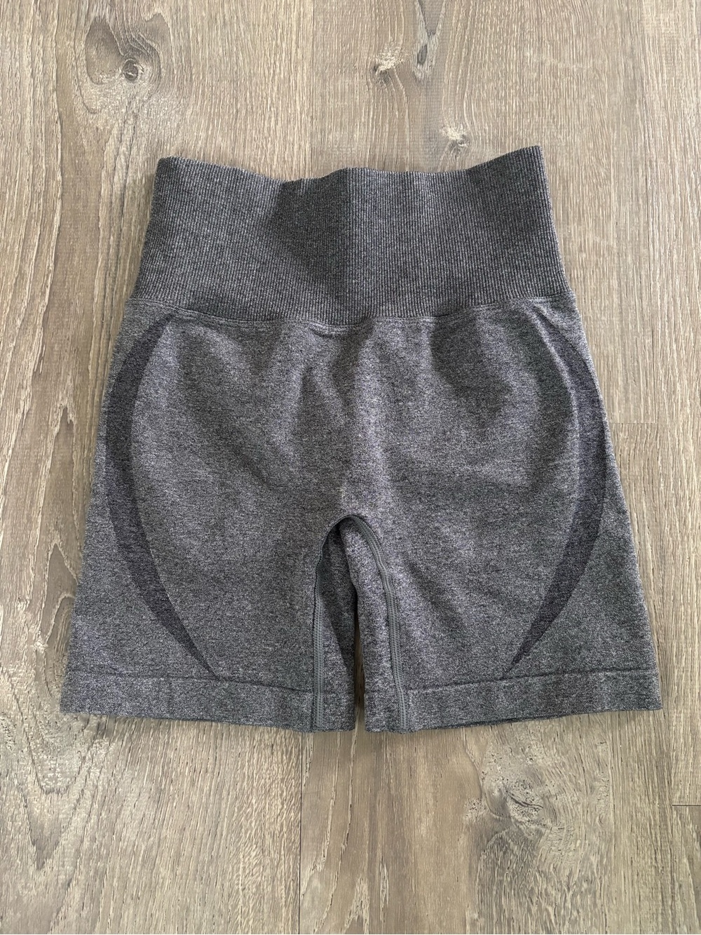 High-Waist Seamless Grey Women’s Shorts
